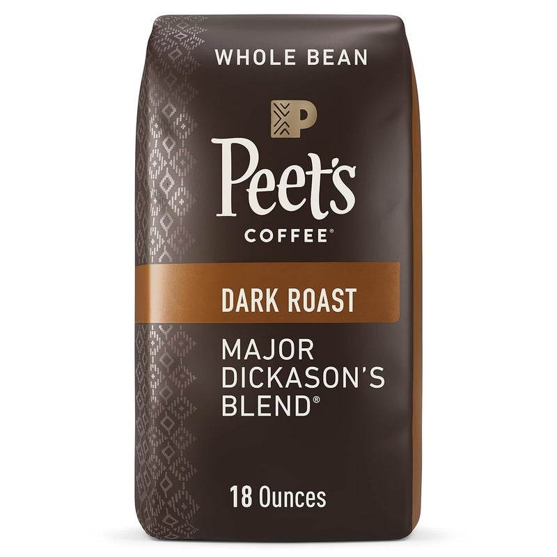 Peet's Coffee, Dark Roast Whole Bean Coffee - Major Dickason's Blend 18 Ounce Bag - Image 1